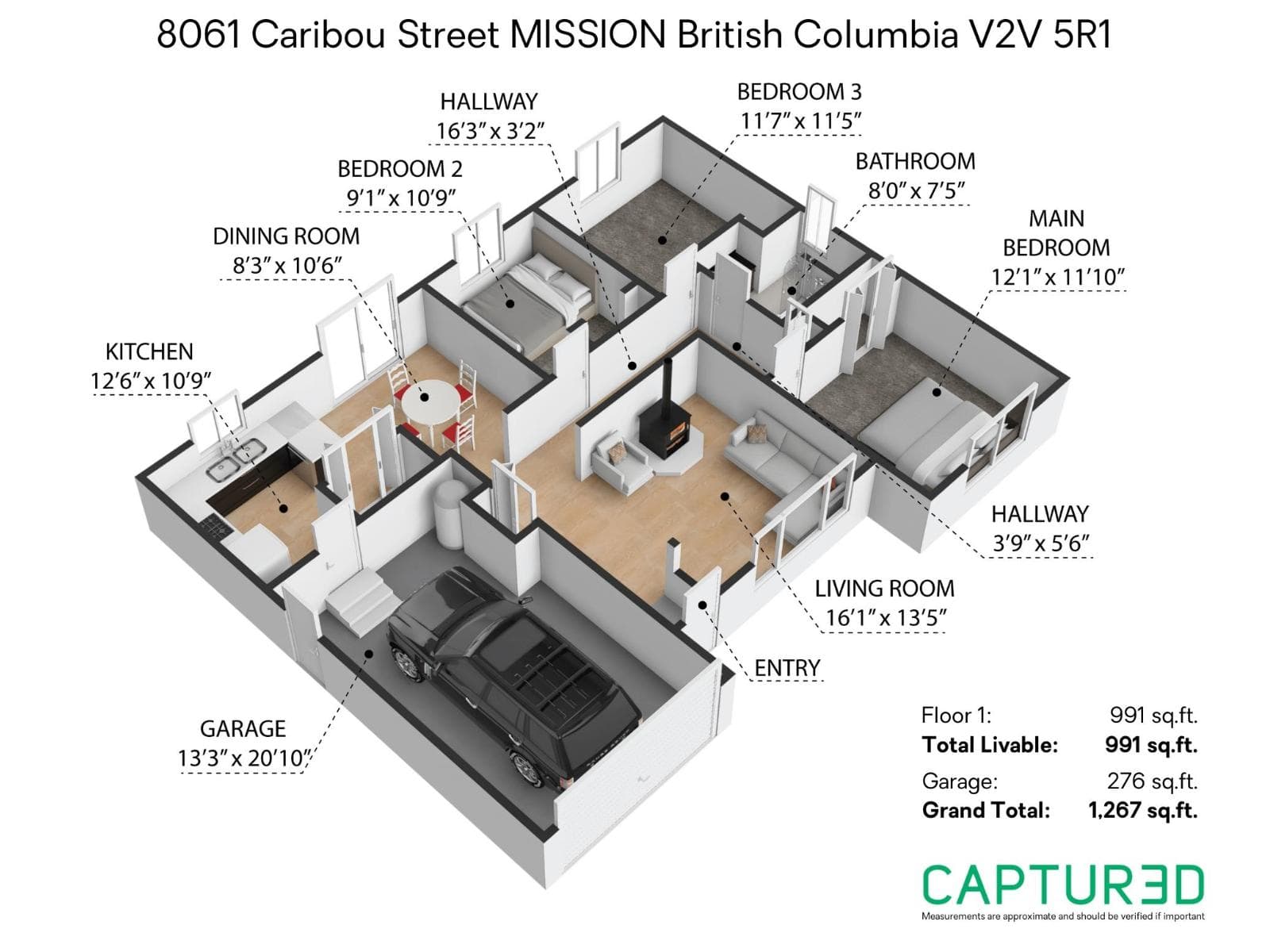 8061 CARIBOU STREET, Fraser Valley